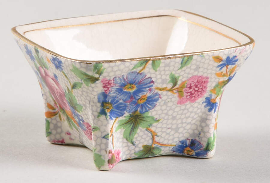 Old Cottage Chintz (Pre 1960, Cream) Breakfast Set, Open Sugar Only by Royal Winton-1
