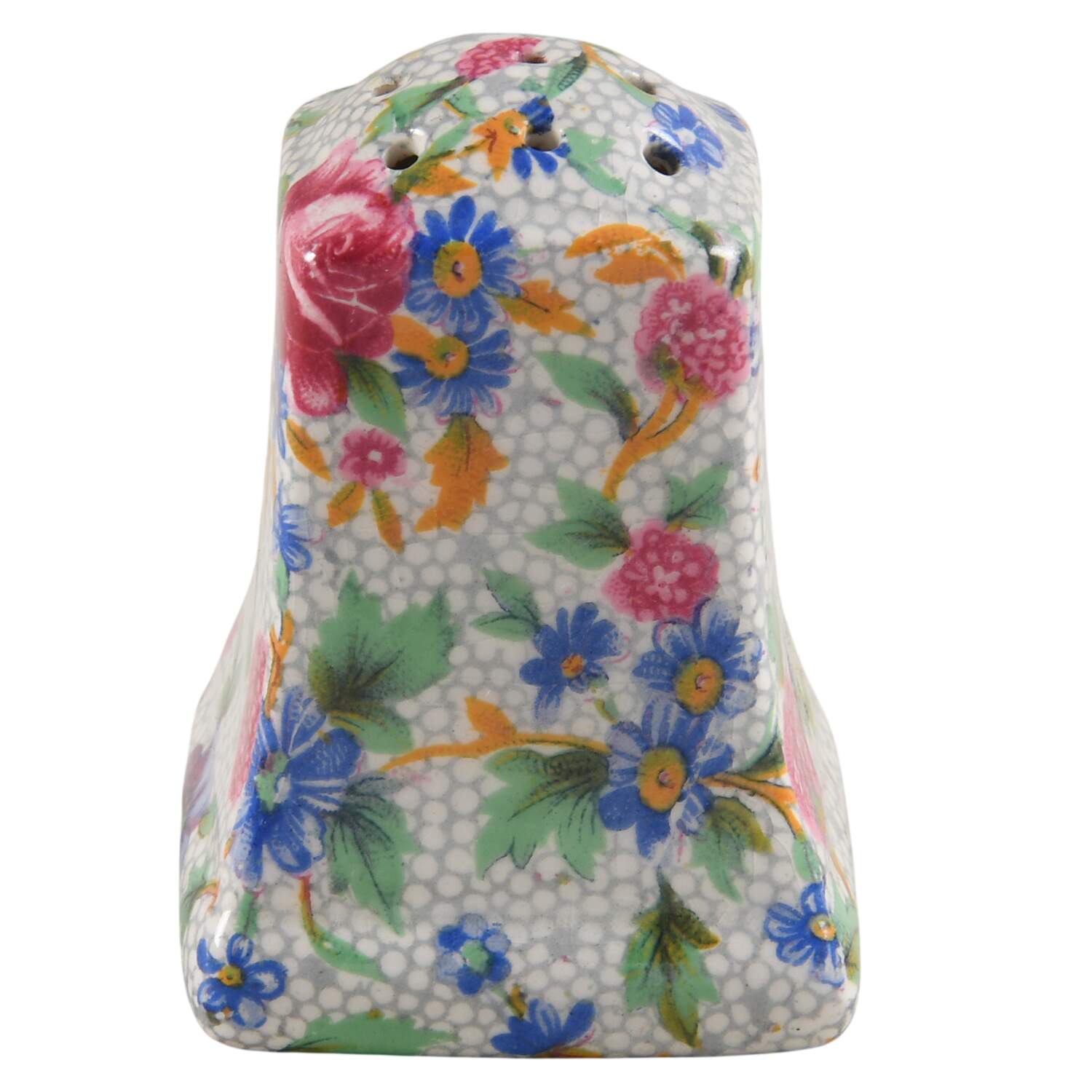 Old Cottage Chintz (Pre 1960, Cream) Fife Salt Shaker by Royal Winton-1