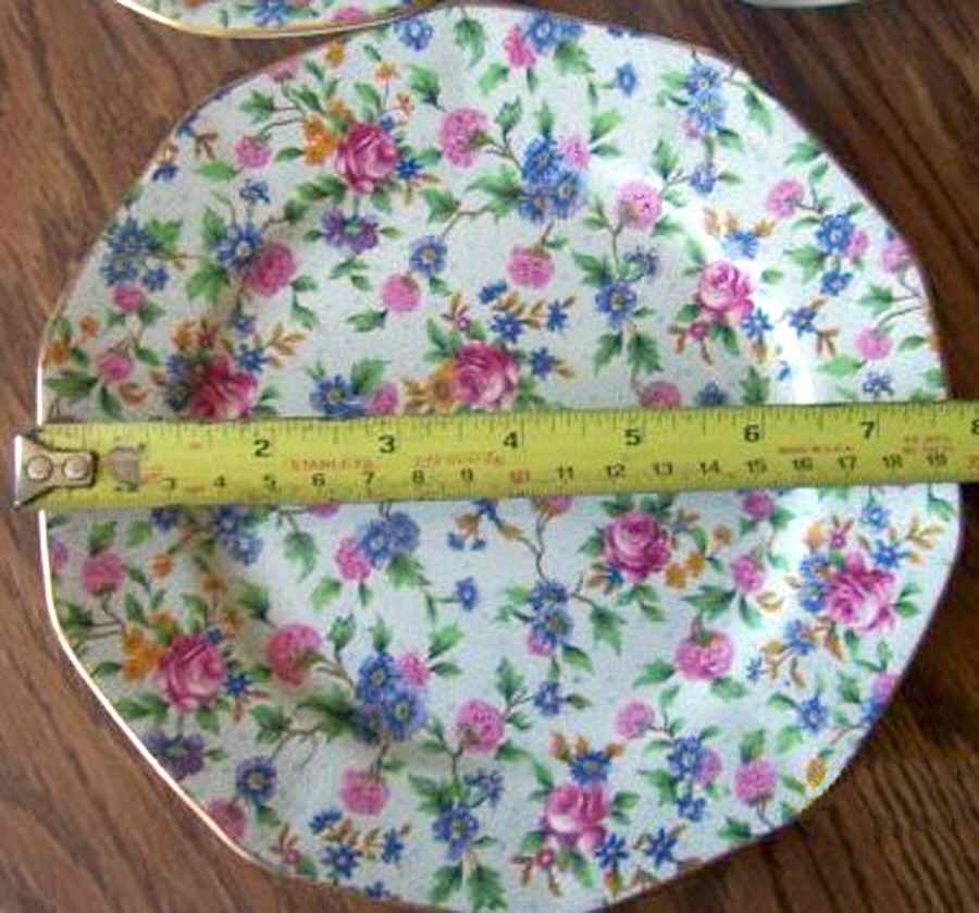 Old Cottage Chintz (Pre 1960, Cream) Salad Plate by Royal Winton-1