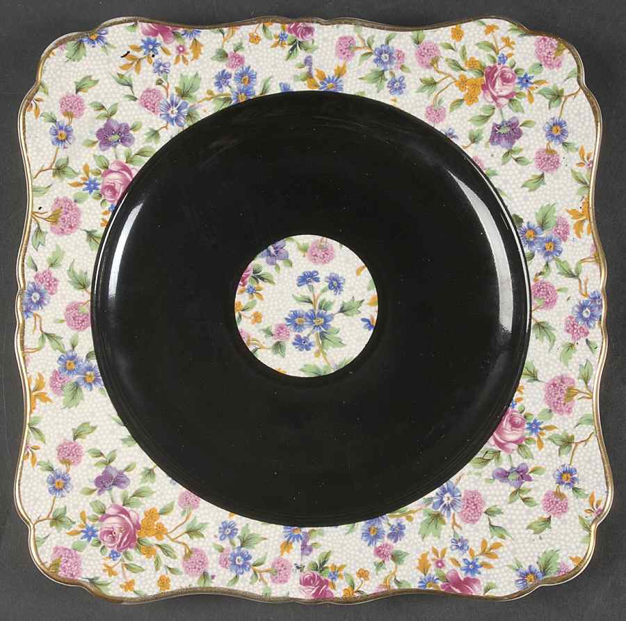 Old Cottage Chintz (Pre 1960, Cream) Accent Salad Plate by Royal Winton-1
