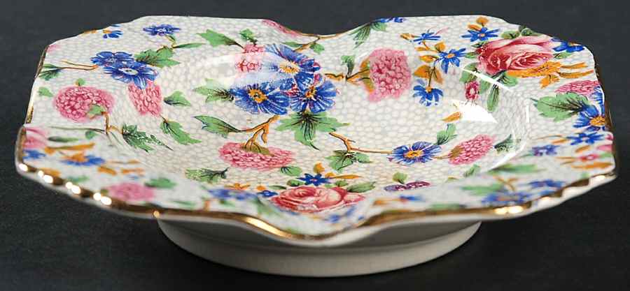 Old Cottage Chintz (Pre 1960, Cream) Small Ashtray by Royal Winton-1