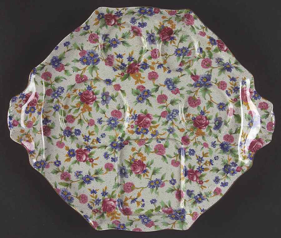 Old Cottage Chintz (Pre 1960, Cream) 6-Piece Breakfast Set, Tray Only by Royal Winton-1