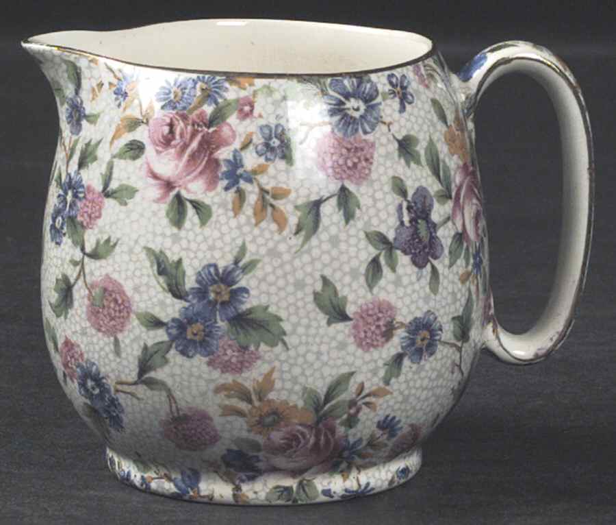 Old Cottage Chintz (Pre 1960, Cream) Countess Creamer by Royal Winton-1