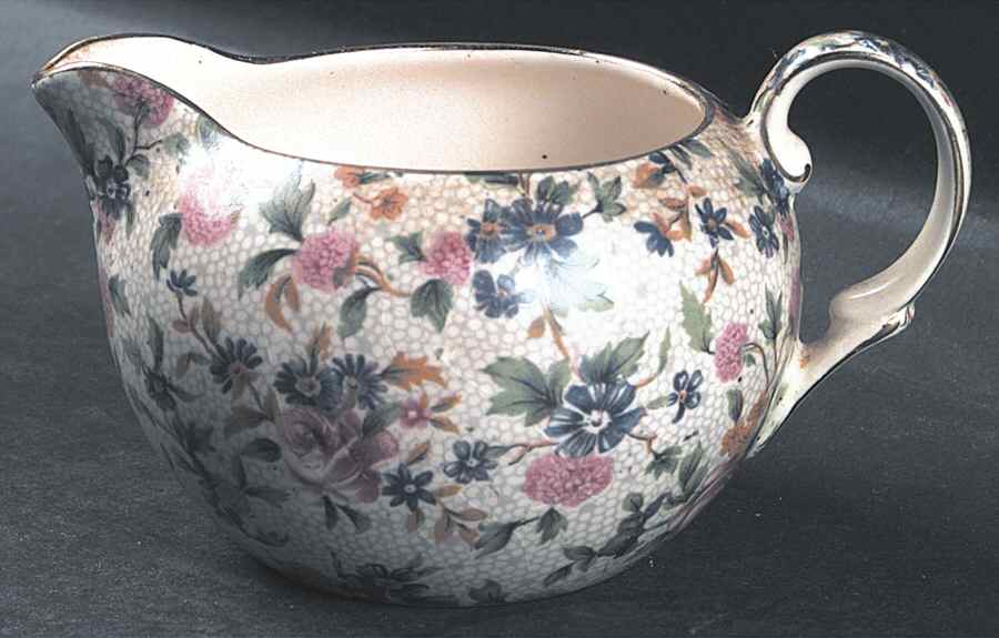 Old Cottage Chintz (Pre 1960, Cream) Elite Creamer by Royal Winton-1