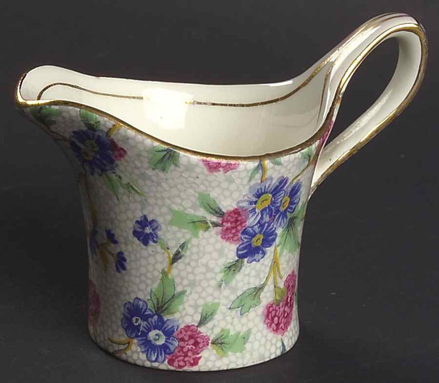 Old Cottage Chintz (Pre 1960, Cream) Eaton Individual Breakfast Set Creamer by Royal Winton-1