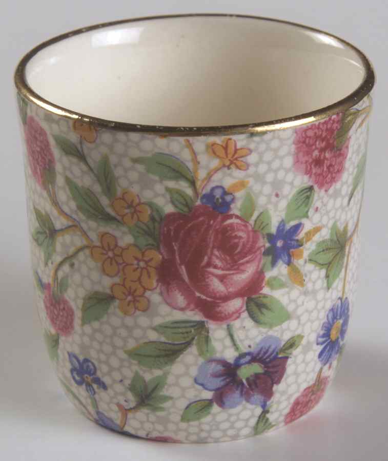 Old Cottage Chintz (Pre 1960, Cream) Single Egg Cup by Royal Winton-1
