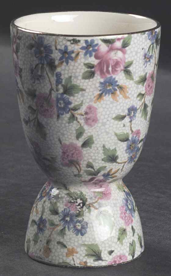 Old Cottage Chintz (Pre 1960, Cream) Double Egg Cup by Royal Winton-1