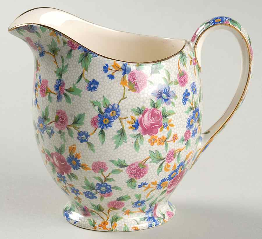 Old Cottage Chintz (Pre 1960, Cream) 10 Oz Albans Jug by Royal Winton-1