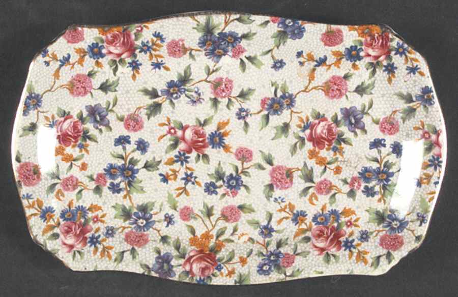 Old Cottage Chintz (Pre 1960, Cream) Relish by Royal Winton-1