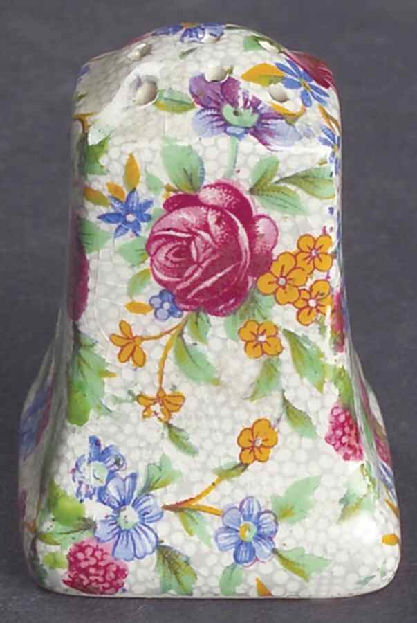 Old Cottage Chintz (Pre 1960, Cream) Salt Shaker by Royal Winton-1