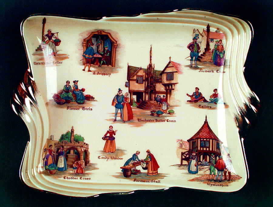 Old English Markets Humber Shape Tray by Royal Winton-1
