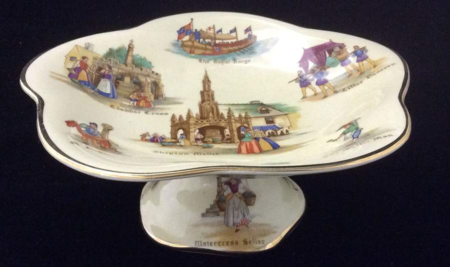 Old English Markets Round Compote (Height X Width) by Royal Winton-1