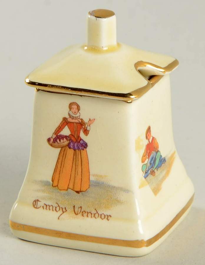 Old English Markets Mustard Jar & Lid by Royal Winton-1