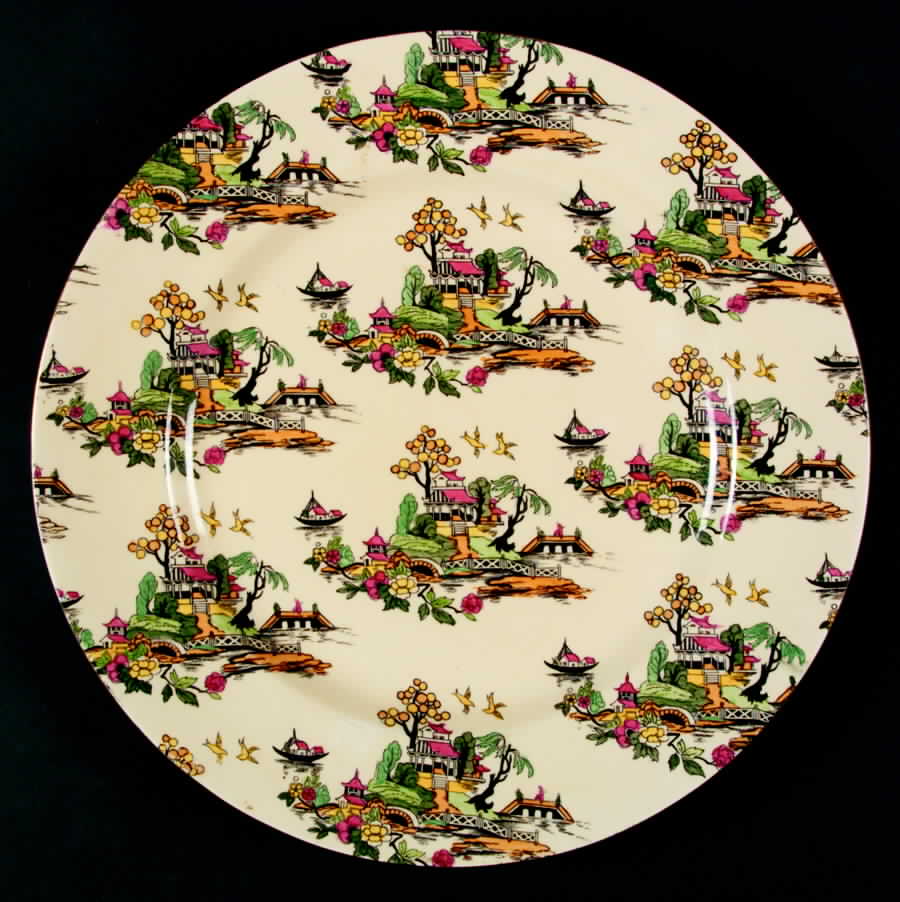 Pekin Cream Bread & Butter Service Plate (Chop Plate) by Royal Winton-1