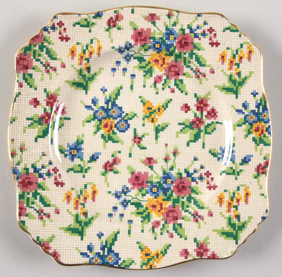 Queen Anne Square Salad Plate by Royal Winton-1