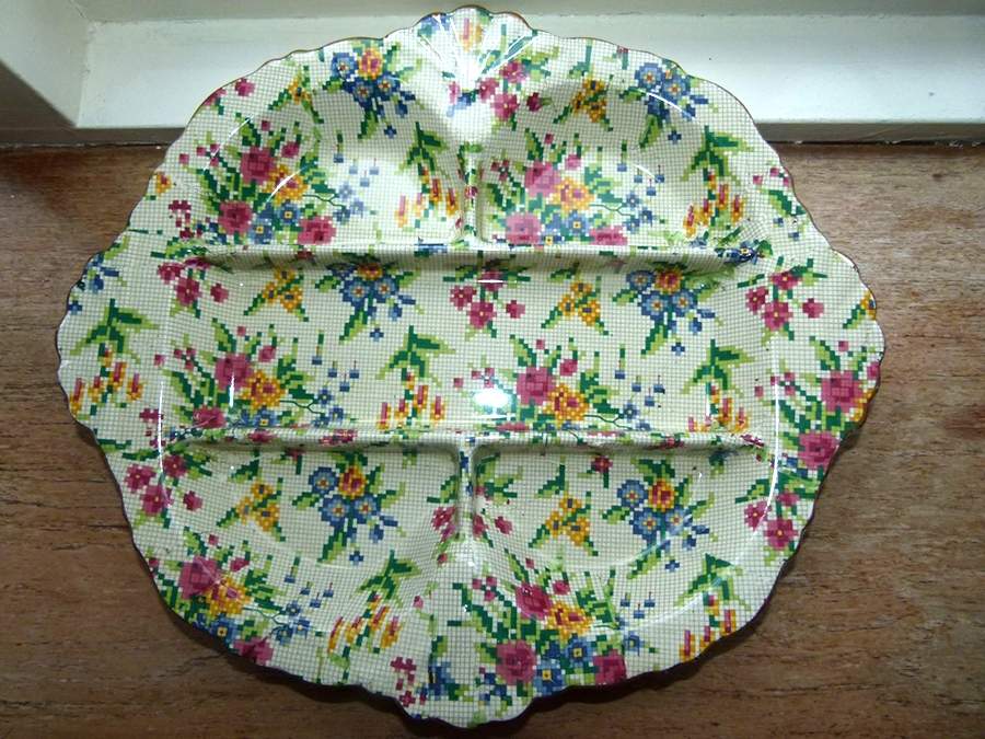 Queen Anne 5-Part Relish by Royal Winton-1