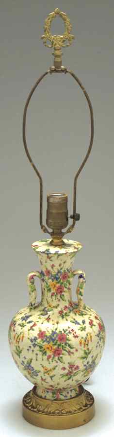 Queen Anne Electric Lamp No Shade by Royal Winton-1