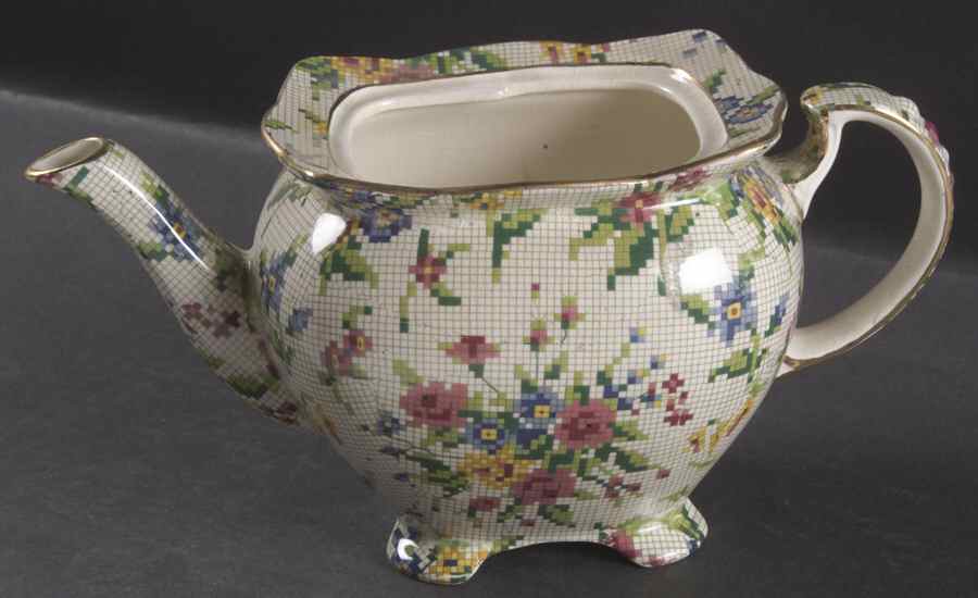Queen Anne Early Athena Teapot No Lid by Royal Winton-1