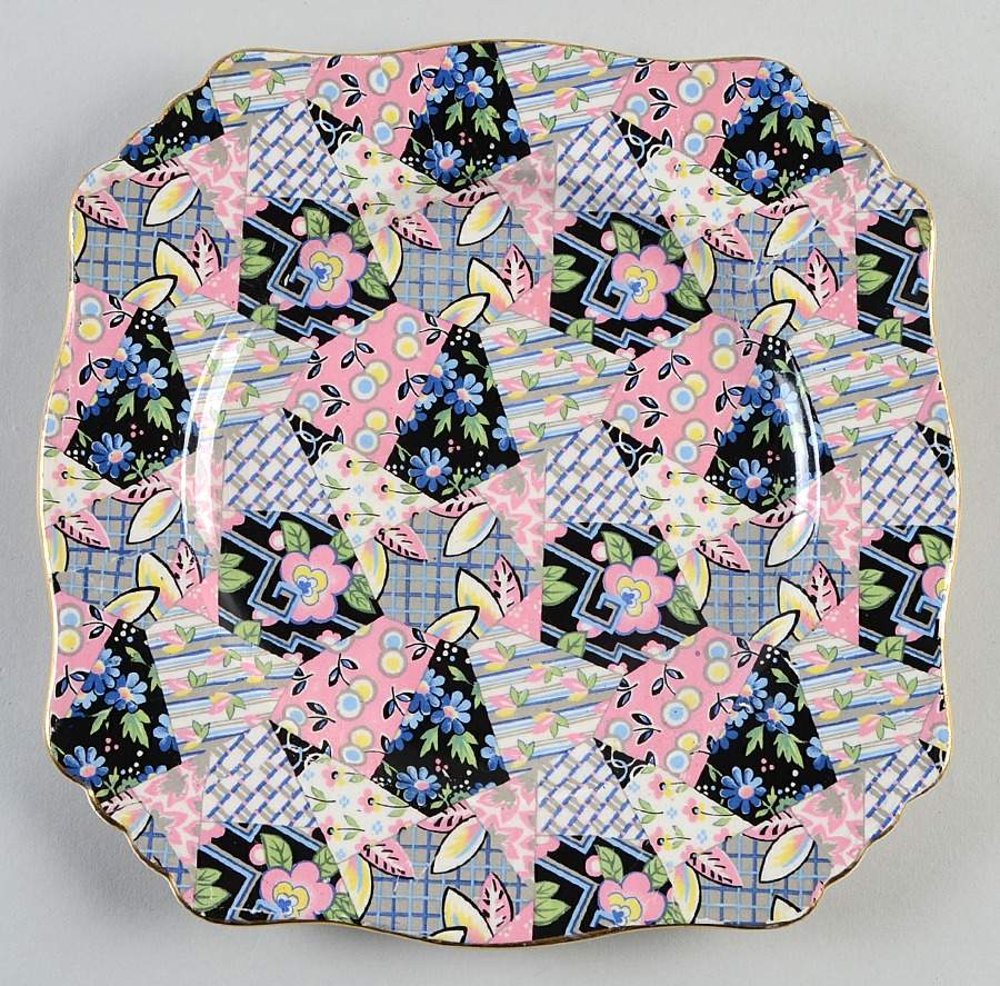 Quilt Luncheon Plate by Royal Winton-1