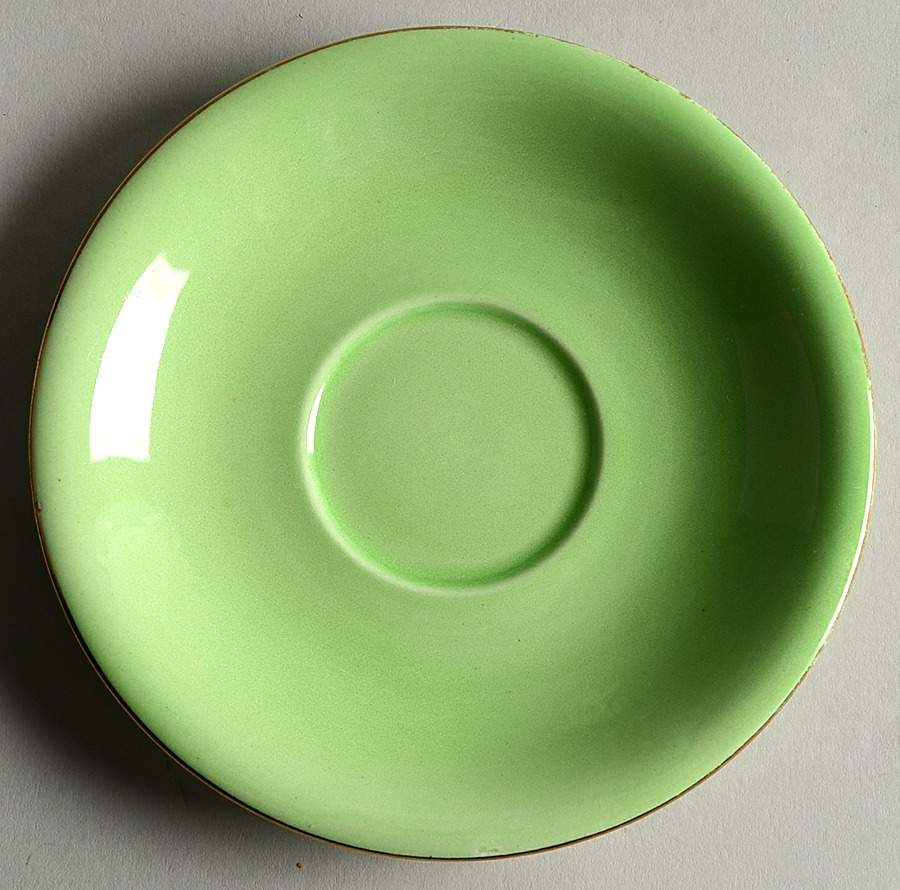 Rosebud Green (Green Background) Saucer by Royal Winton-1