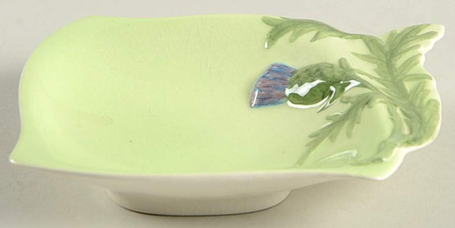 Rosebud Green (Green Background) Open Candy Dish by Royal Winton-1