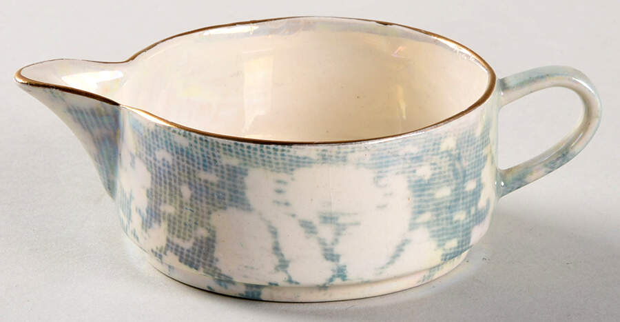 Brocade Green (Iridescent) Stacking Mini Creamer by Royal Winton-1