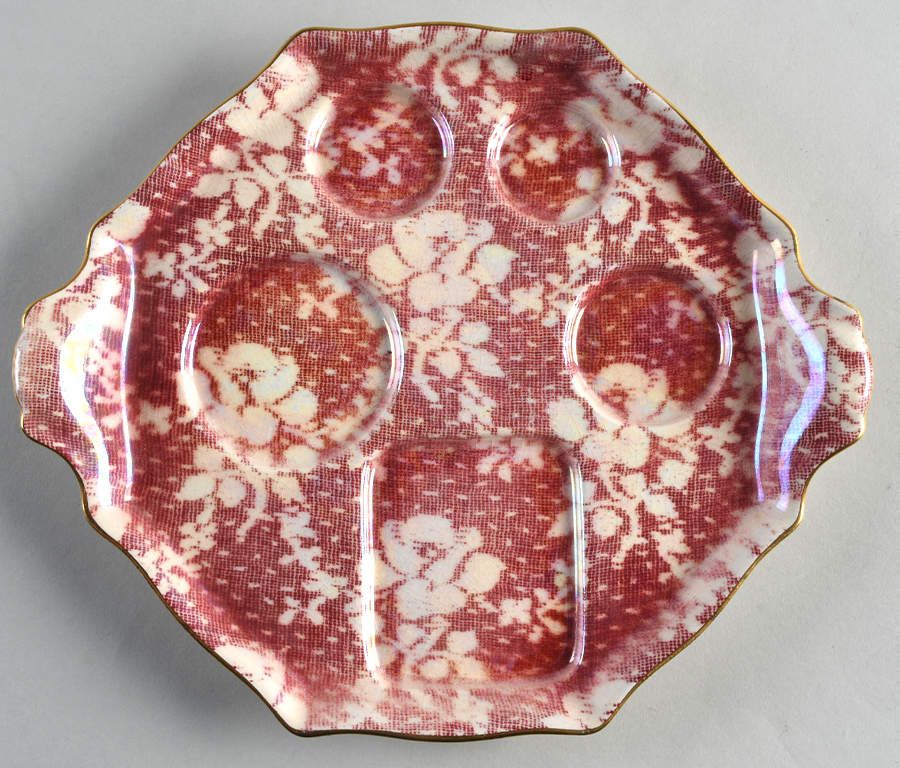 Brocade Cranberry (Iridescent) 5-Piece Breakfast Set, Tray Only by Royal Winton-1