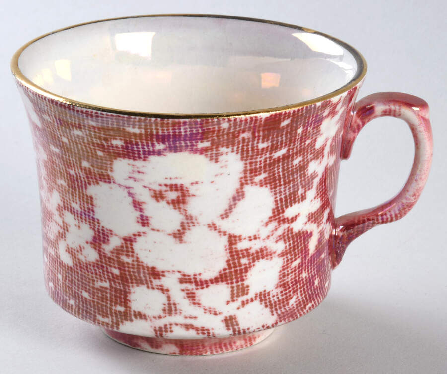 Brocade Cranberry (Iridescent) Flat Cup by Royal Winton-1