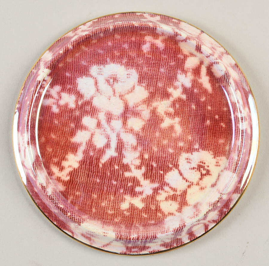 Brocade Cranberry (Iridescent) Tea Tile by Royal Winton-1