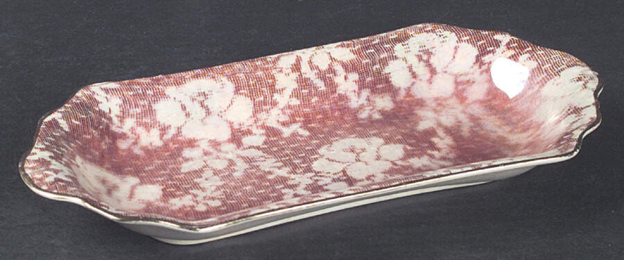 Brocade Cranberry (Iridescent) Oblong Tray by Royal Winton-1