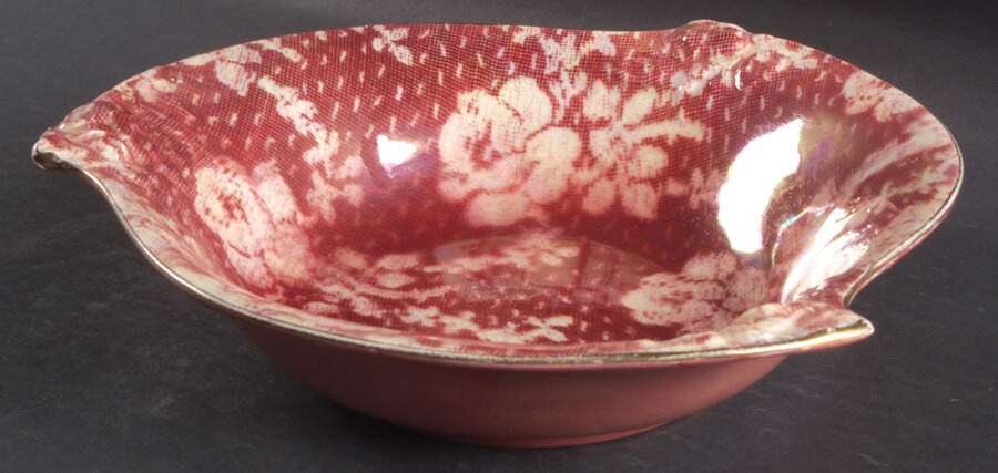 Brocade Cranberry (Iridescent) 9" Round Vegetable Bowl by Royal Winton-1