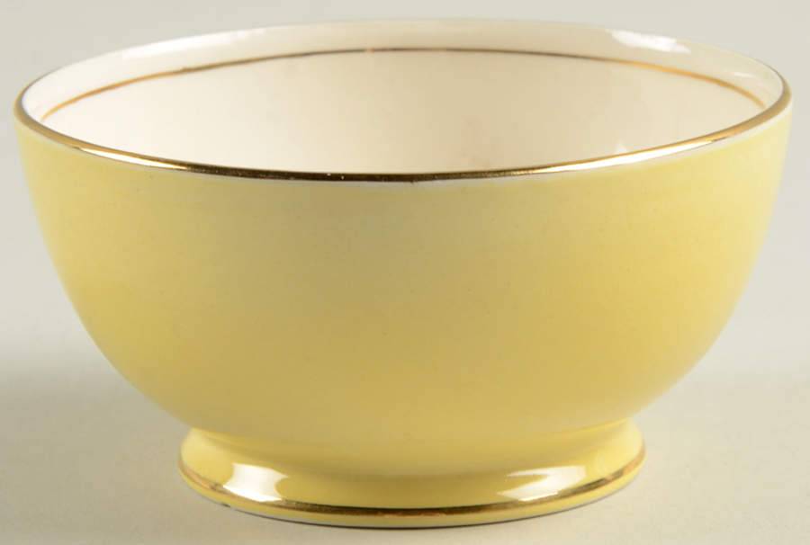 Rosebud Yellow (Yellow Background) Open Sugar Bowl by Royal Winton-1