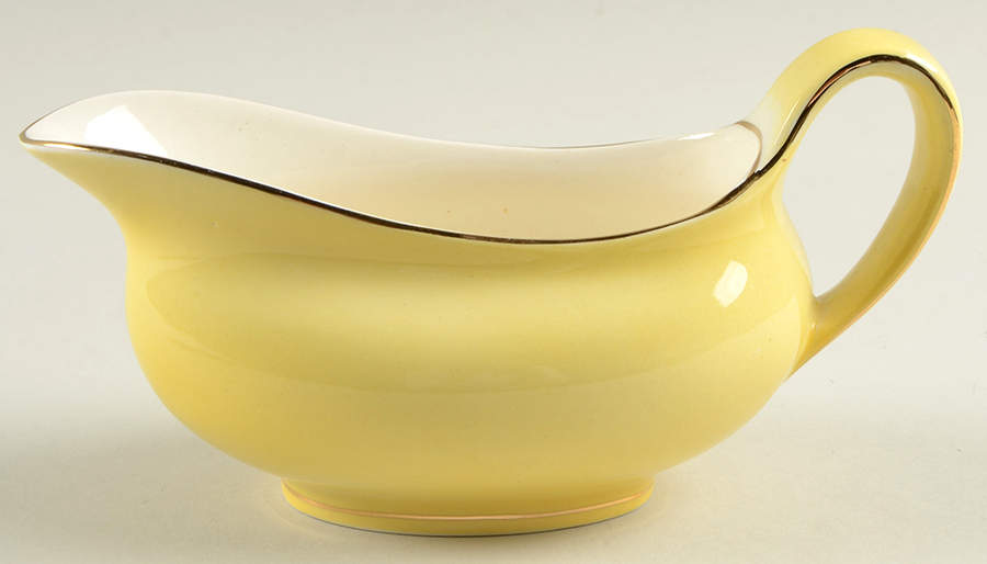 Rosebud Yellow (Yellow Background) Gravy Boat by Royal Winton-1
