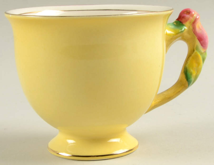 Rosebud Yellow (Yellow Background) Footed Cup by Royal Winton-1