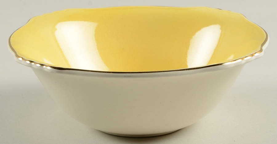Rosebud Yellow (Yellow Background) Square Cereal Bowl by Royal Winton-1