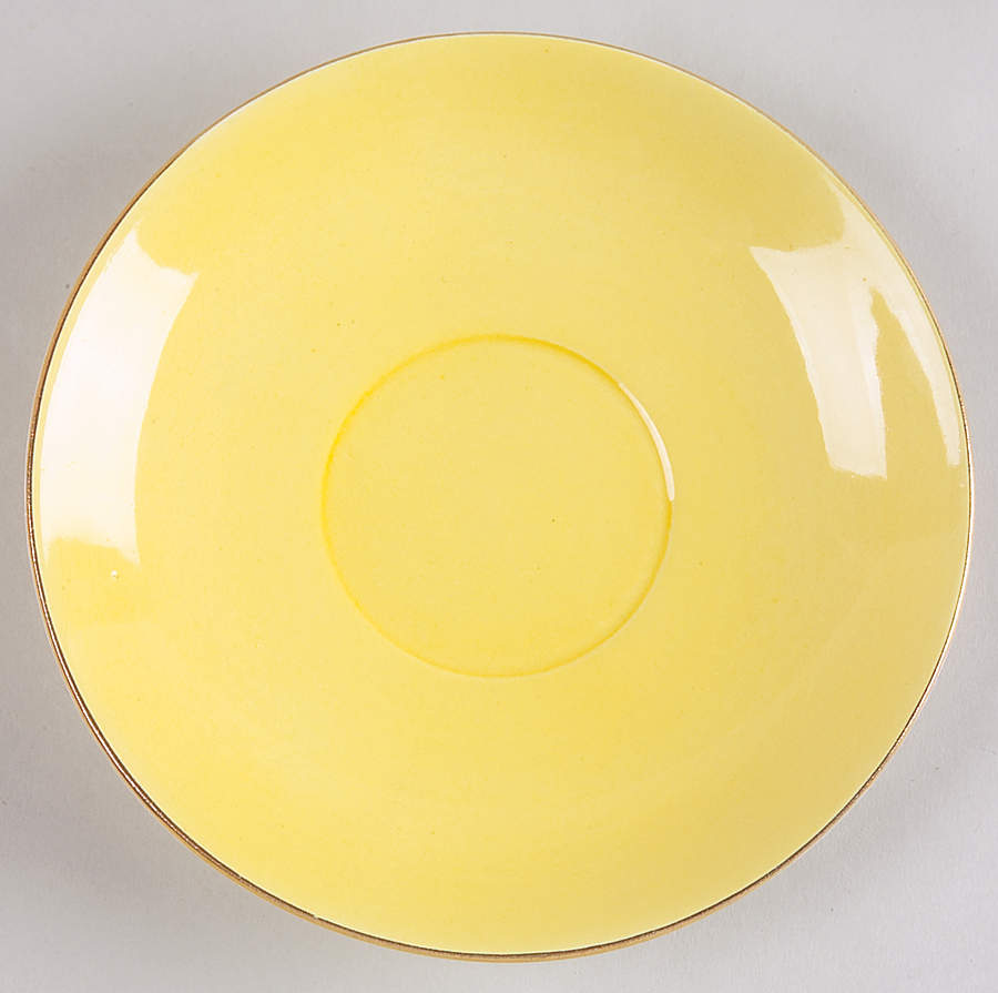 Rosebud Yellow (Yellow Background) Saucer for Demitasse Cup by Royal Winton-1