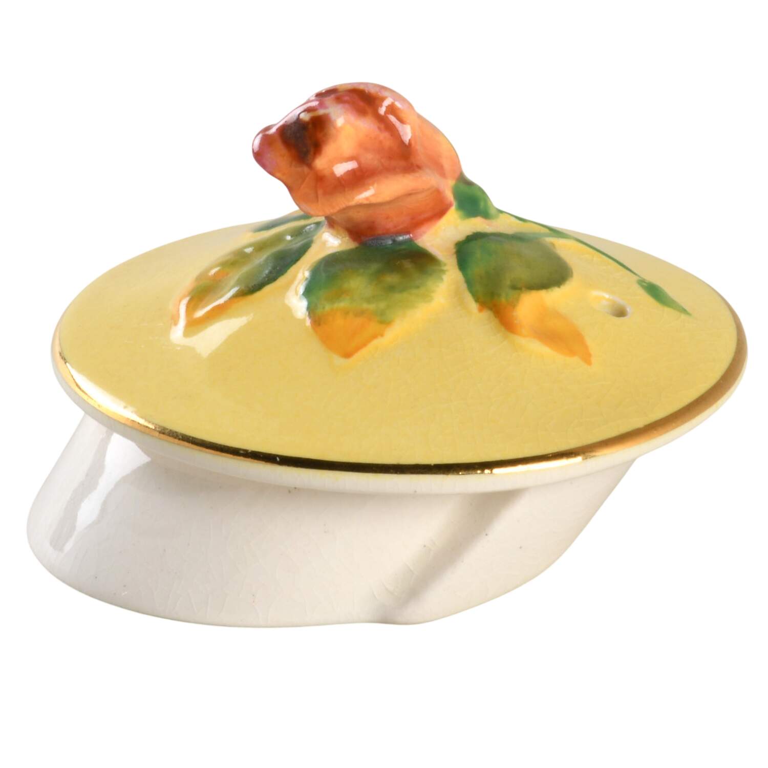 Rosebud Yellow (Yellow Background) Individual Breakfast Set Teapot-Lid by Royal Winton-1