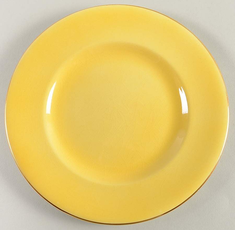 Rosebud Yellow (Yellow Background) Salad Plate by Royal Winton-1