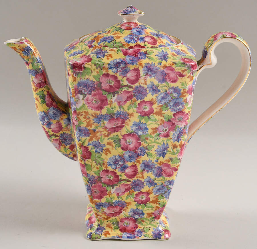 Royalty (Older) Ascot Shape Coffee Pot & Lid by Royal Winton-1