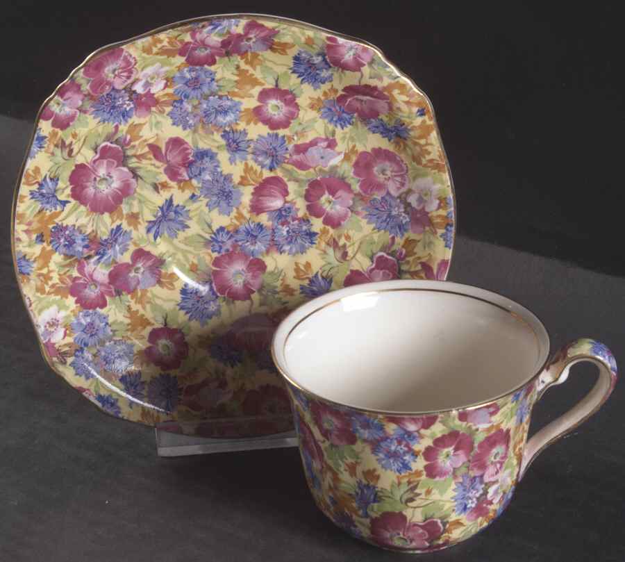 Royalty (Older) Flat Cup & Saucer Set by Royal Winton-1