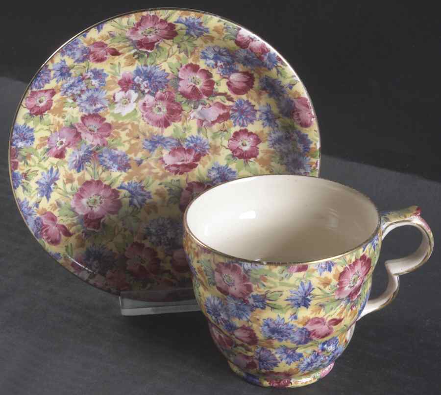 Royalty (Older) Flat Cup & Saucer Set by Royal Winton-1