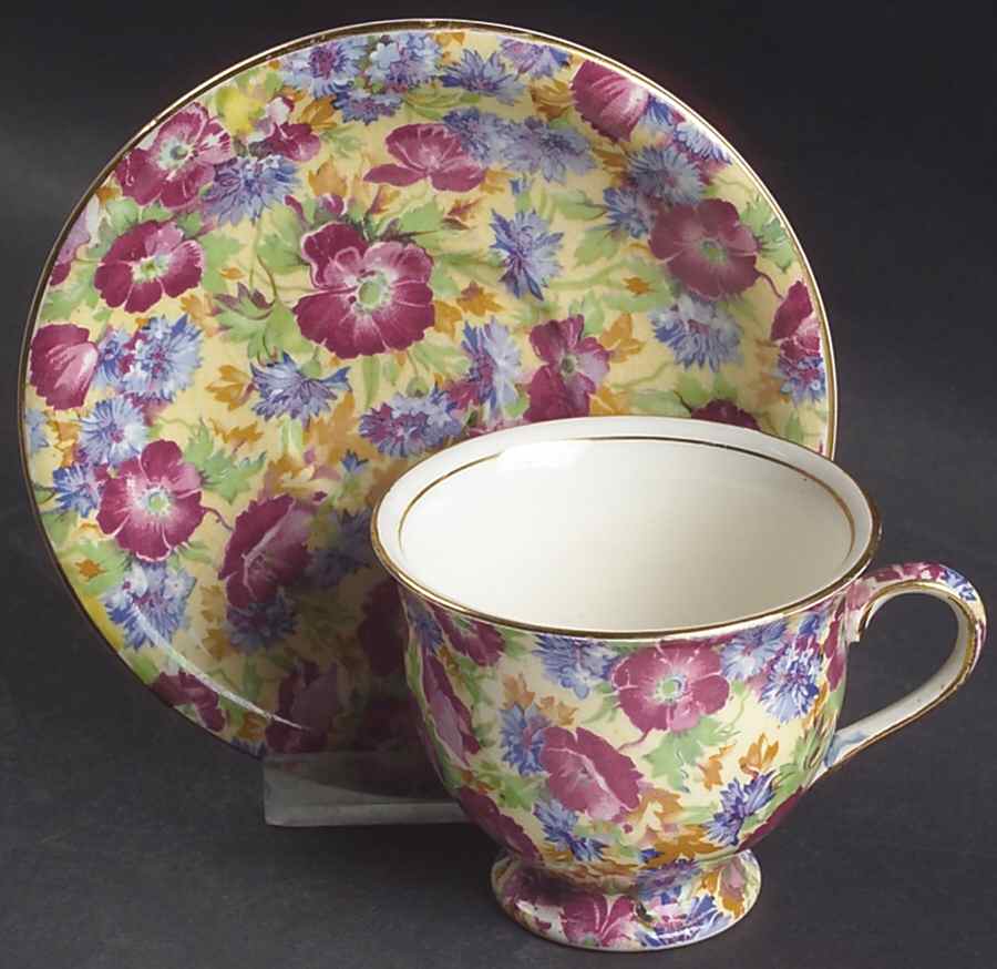 Royalty (Older) Footed Demitasse Cup & Saucer Set by Royal Winton-1