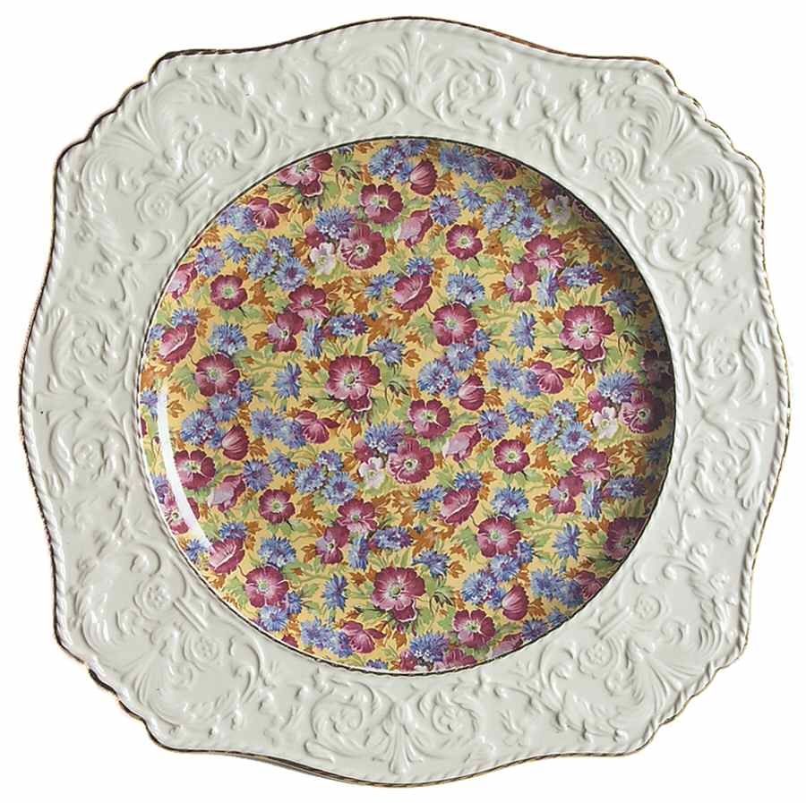 Royalty (Older) Ascot Shape Dinner Plate w/Wedgwood Border by Royal Winton-1