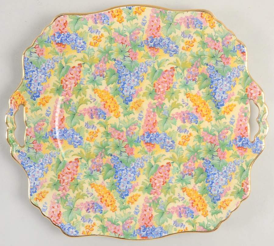 Somerset Square Handled Cake Plate by Royal Winton-1