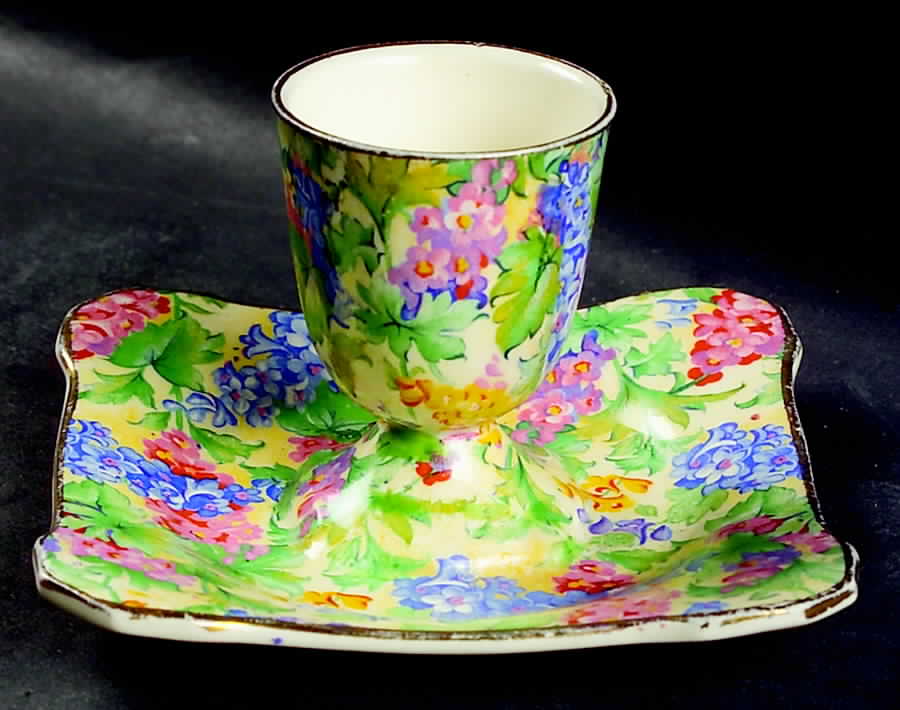 Somerset Egg Cup with Attached Underplate by Royal Winton-1