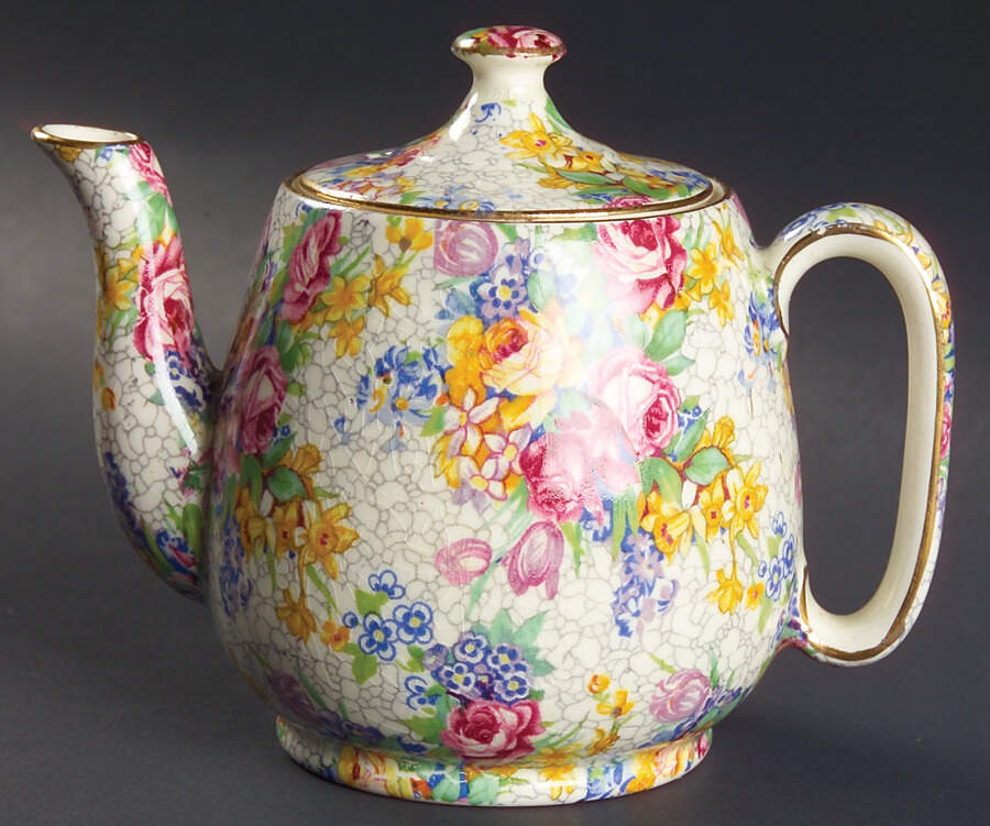 Spring (Rose Floral Chintz) Individual Breakfast Set Teapot & Lid by Royal Winton-1