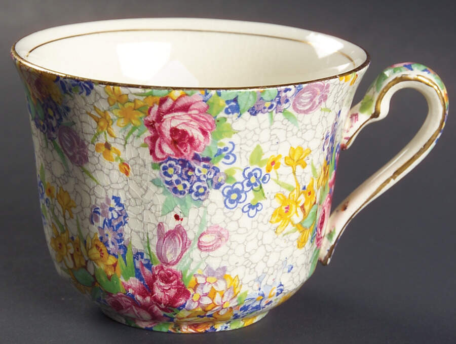 Spring (Rose Floral Chintz) Flat Cup by Royal Winton-1