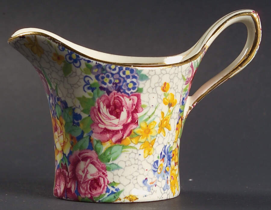 Spring (Rose Floral Chintz) Eaton Individual Breakfast Set Creamer by Royal Winton-1