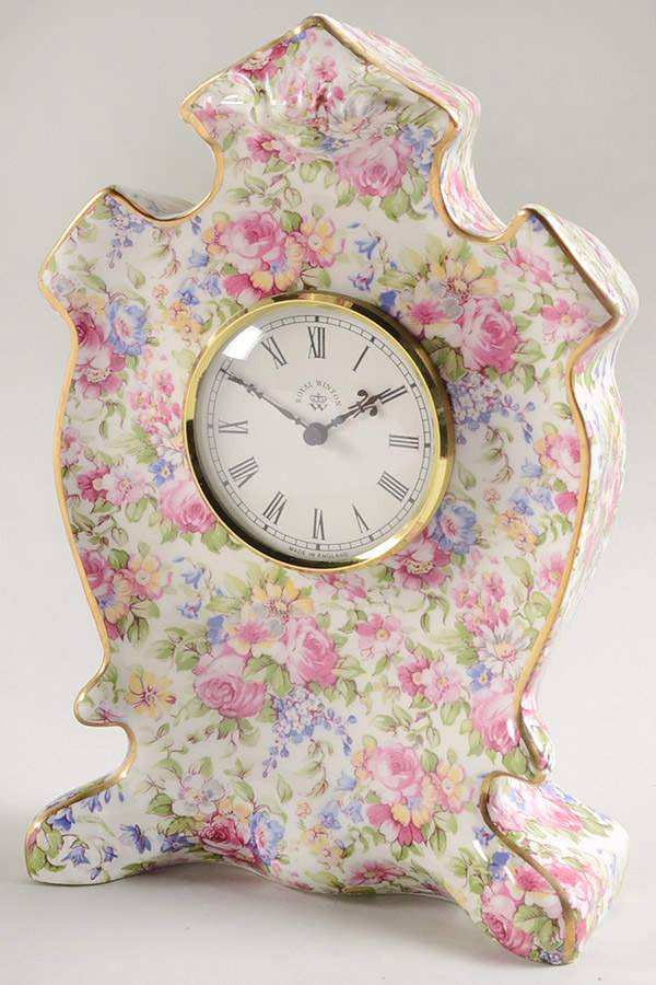 Summertime (Earthenware, Circa 1995) Mantel Clock by Royal Winton-1