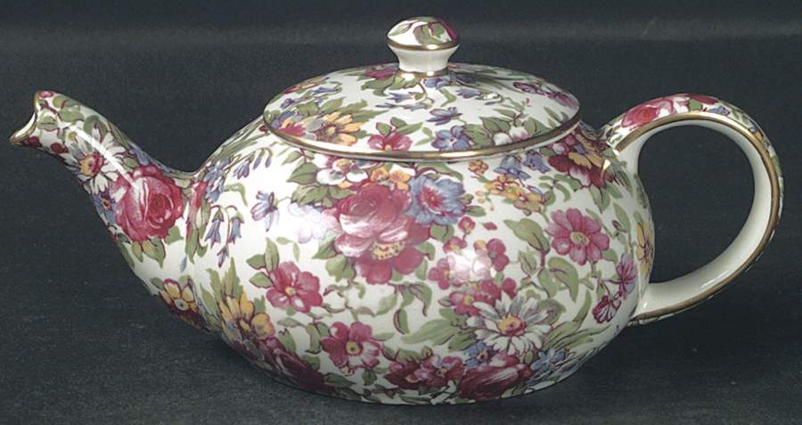 Summertime (Earthenware, Circa 1995) Individual Teapot & Lid by Royal Winton-1